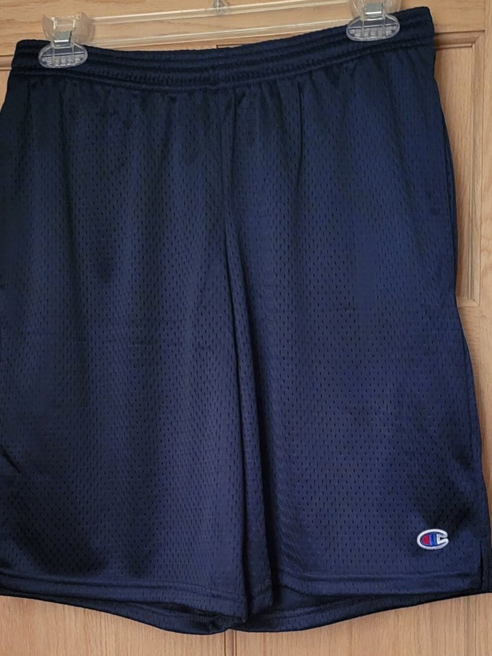 CHAMPION MEN'S 9" INSEAM CLASSIC MESH GYM SHORTS C LOGO Navy Small S